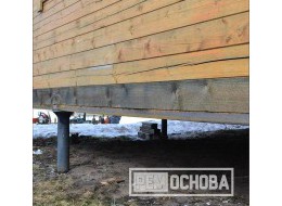 Выравнивание по высоте и вытягивание по диагонали брусового дома в СНТ Кировец-2.