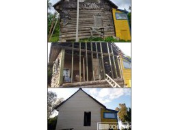 Реконструкция деревенского дома: замена фундамента и венцов