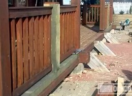 Замена гнилого бруса и столбов на открытой веранде в ДНП "Правдинское озеро"
